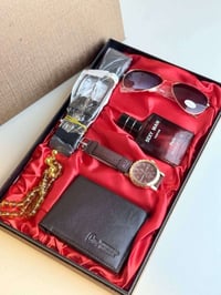 بوكس رجالي • ساعة مقاومة للماء • محفظة جلد أصلي