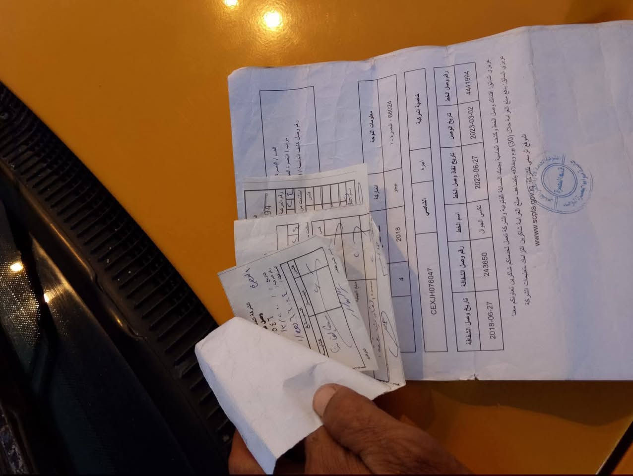 بيجو بارص موديل 2018 مصفره هيئه وغرامات تحويل وقت يعجبك كفاله عامه لاضربه ولا تبديل ولا صبغ بس تكحيلات قليل المكينه ولكير كفاله الحداده جديده تخم تاير تبريد ثلج دوشمه جديده باتري جديد جاهزه من كلشي السعر 39  شراي يتصل ويدلل هذا رقمي مكاني العماره ‏‪***********‬‏
