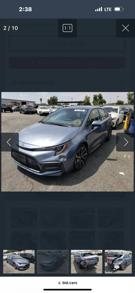 للبيع 
كورلا ٢١ se 
رقم اربيل بأسمي 
مكانها بغداد
بدون فتحة 
محرك ٢٠٠٠
رادار 
وتحديد مسار 
نظام مانع تصادم 
وبعد موصفاتها معروفة 
صور الحادث بالمنشور 
قطعتين صبغ بدون كص 
سعرها ١٤٥ وبيها مجال 
***********
