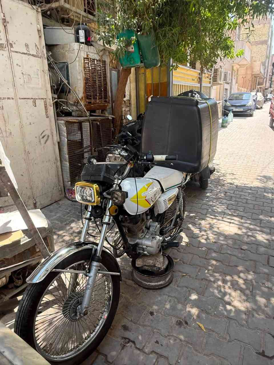إسلام عليكم  دراجه أيراني 5 كير الدراجه مكفوله من كلشي باي وكت شغاله ادراجه  شوفت عينك نقصه بس باتري وجاملغ  خلفي تشتغل نكره سلف  العنوان الاعضميه  الرقم ***********
