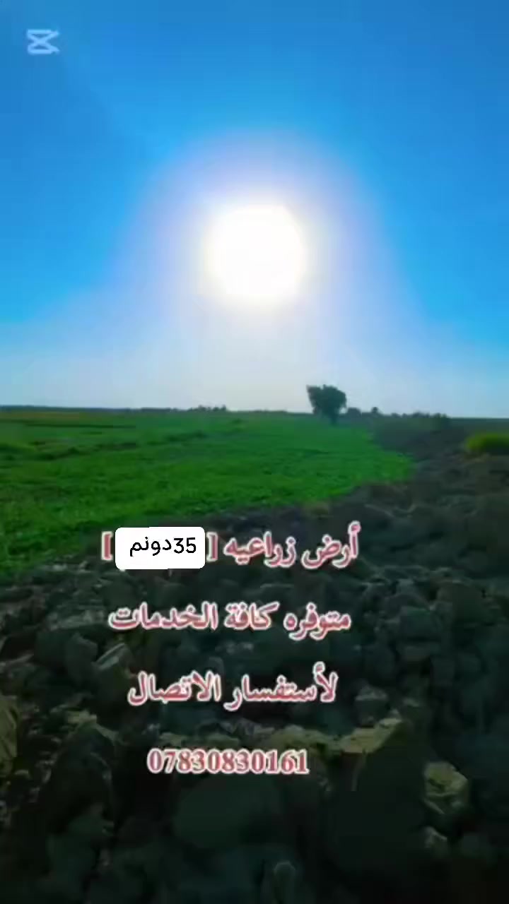 بسبب الوعود الكاذبة أرض زراعيه 35 دونم عقد زراعي تتوفر كافة الخدمات مكان طريق شطره  نصر للاستفسار الاتصال على الارقام التاليه ***********
***********
