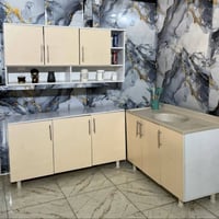 كاونتر خشب MDF • متر ونص • سنك مرمر