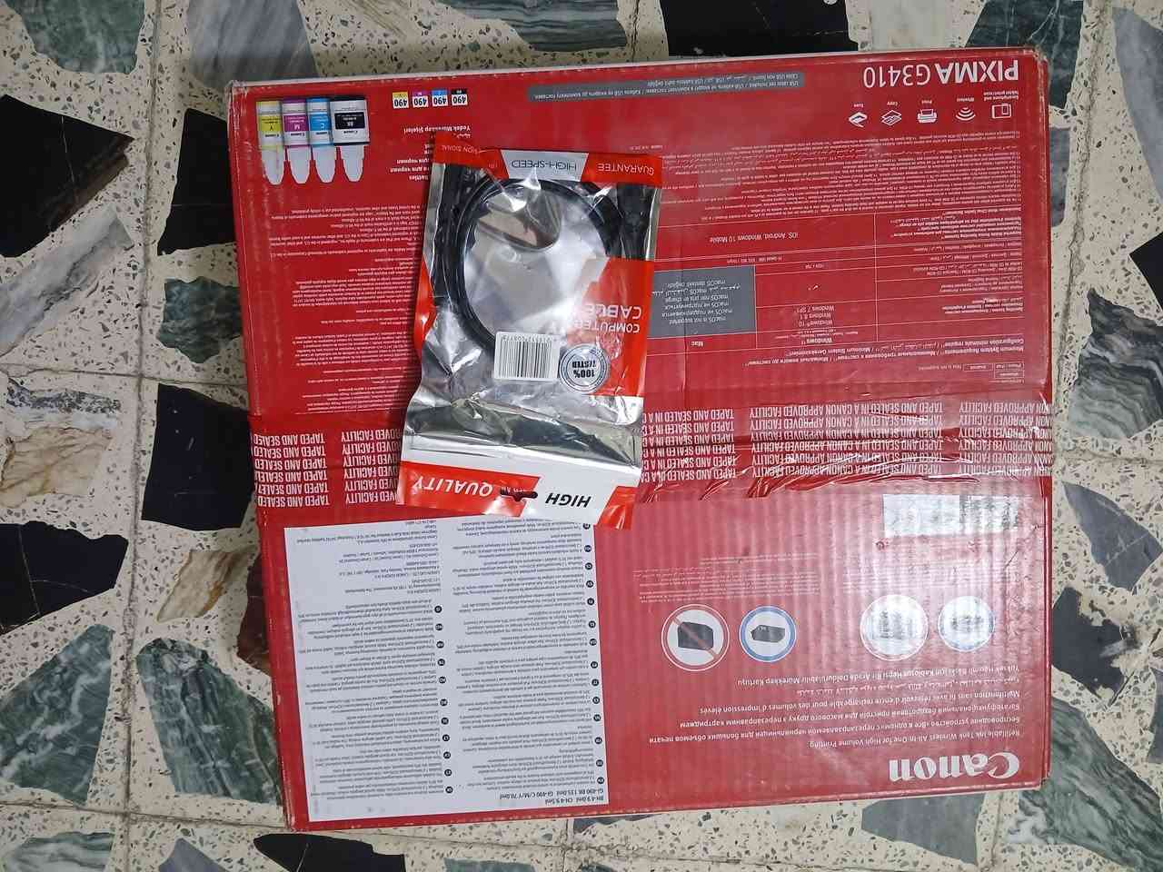 طابعة ملونة Canon PIXMA G3410 جديدة بالكرتون غير مستعملة انت تفتح الكارتون

✅ طابعة  ملونة  احواض حقن بلادية  : طباعة – نسخ – مسح ضوئي (سكانر)

✅ تدعم الاتصال اللاسلكي Wi-Fi والطباعة من الهاتف الذكي.
✅ دقة طباعة عالية تصل إلى 4800 × 1200 dpi.
✅ سرعة الطباعة: 8.8 صورة/دقيقة للأسود و 5 صور/دقيقة للألوان.
✅ نظام أحبار MegaTank اقتصادي قابل لإعادة التعبئة.
✅ إنتاجية الحبر تصل إلى 6000 صفحة أسود و 7000 صفحة ألوان.
✅ تدعم الطباعة بدون حدود للصور (Borderless Printing).
✅ سعة إدخال الورق 100 ورقة.
✅ شاشة LCD أحادية اللون بقياس 1.2 بوصة.
✅ مناسبة للمنزل، الطلبة، والمكاتب الصغيرة. 

السعر ١٥٠ نهايتها 
المكان بغداد حي اور ..ام الكبر ..البنوك .


**إذا كنت صاحب هذا الإعلان وتريد حذفه لأي سبب، رجاءا أرسل رسالة إلى الدعم الفني**