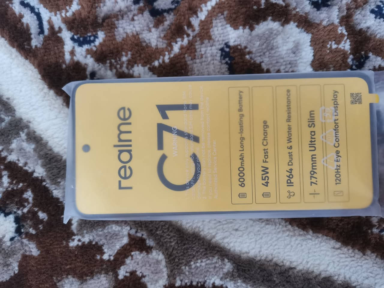 realme C71 للبيع
للبيع realme C71 ( مستعمل 16 يوم )

ذاكرة : 128GB عشوائي 18

بطارية : 6000 mAh

IP : 64 ضد الماء
شاشة: 120 Hz

كامل ملحقات شاحنة + كيبل + گفر شفاف

السعر : 170 بي مجال

رقمي : ***********

 العنوان : موصل، يارمجه الشرقية
