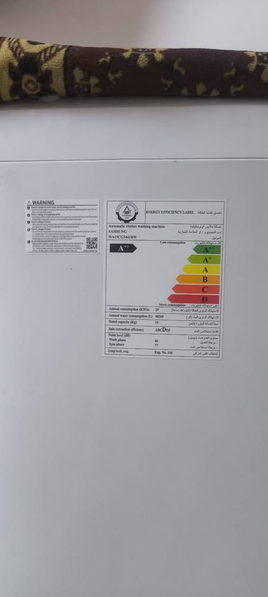 السلام عليكم غساله اوتوماتيك أصليه لبيع جديده مستخده مرتين الاستفسار واتساب *********** سعره 350قفل
