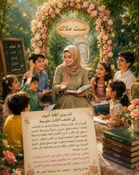 الأستاذة ملاك التعامل مع الطلاب بحب واحترام أؤمن بأن التعليم الناجح يب...