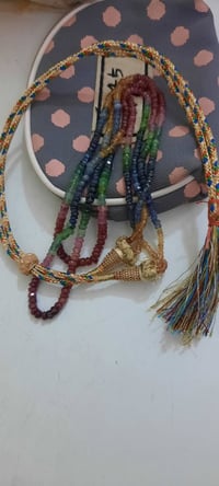 قلادة • حجر أصلي • الياقوت والزمرد