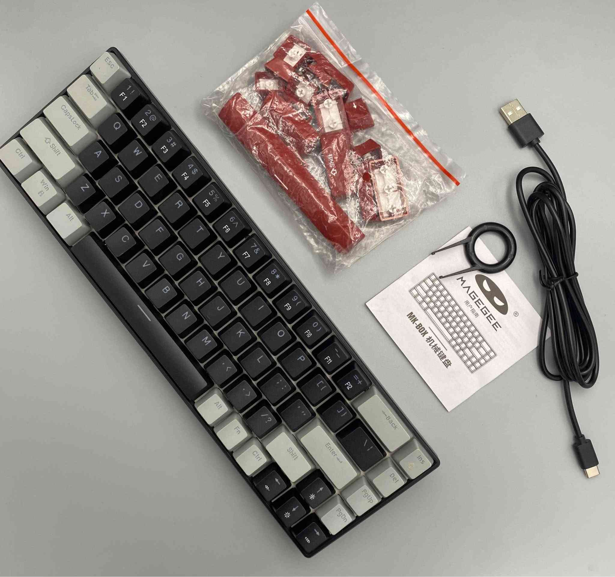 ⌨️ MageGee MK-Box – 60% Mechanical Gaming Keyboard

🔹 التصميم: 60% مدمج مع 68 مفتاح لتوفير مساحة أكبر للمكتب 🎮
🔹 السويتشات: Red Switches
🔹 الإضاءة: LED Backlight مع أكثر من 15 وضع إضاءة ✨
🔹 Anti-Ghosting: دعم N-Key Rollover لجميع المفاتيح 🎯
🔹 الاتصال: سلكي عبر USB مع كابل قابل للفصل 🔌
🔹 المفاتيح: Double-Shot Keycaps بعمر افتراضي طويل
🔹 التصميم: Adjustable Kickstand لزاوية كتابة مريحة
🔹 التوافق: Windows / Linux / Mac
🔹 الحجم: صغير وخفيف، مناسب للجيمينغ والتنقل

💡 كيبورد ميكانيكي اقتصادي يوفر تجربة لعب وكتابة ممتازة مع تصميم مدمج وإضاءة جذابة.  

السعر :30 الف
خدمة توصيل 🚚 لكافة أنحاء العراق 🇮🇶 بغداد, العراق


**إذا كنت صاحب هذا الإعلان وتريد حذفه لأي سبب، رجاءا أرسل رسالة إلى الدعم الفني**