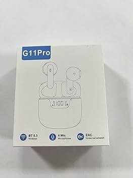 هذه سماعات أذن لاسلكية G11Pro، وتتضمن الميزات التالية: 
تقنية بلوتوث 5.3 اللاسلكية.
مجهزة بـ 4 ميكروفونات.
خاصية إلغاء الضوضاء البيئية (ENC) وإلغاء ضوضاء الأنف.
صوت لاسلكي حقيقي عالي الجودة (HQ True Wireless).
سعره 22 الف أوربي اصلي


**إذا كنت صاحب هذا الإعلان وتريد حذفه لأي سبب، رجاءا أرسل رسالة إلى الدعم الفني**