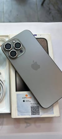 ايفون ١٥برو ماكس ضمان ماستر الاصلي بطاريه ٨٧🟩وين ماتريد افحص نضافه٩٧كا...