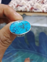 للبيع حجر فيروز نيشابوري حجر ايراني أصلي وصياغه عراقي فضه 925 رقم07727...