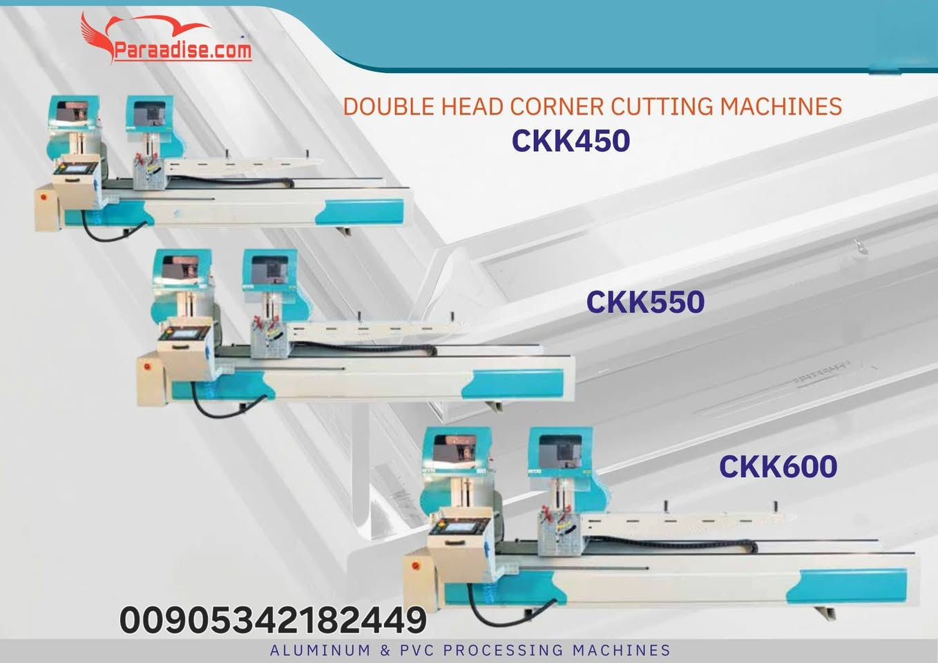 🔧 **Paraadise Makina** manufactures high-precision, durable, and efficient machines for PVC and aluminum window & door production.
From cutting and welding to corner cleaning and milling,
we deliver **quality, strength, and long-lasting performance**.

🚢 Export-ready production
⚙️ Professional industrial solutions
📈 Trusted Turkish engineering

---

🌍 **نقدّم حلولاً قوية للأسواق العالمية!**

🔧 **بارادايس ماكينا (Paraadise Makina)** متخصصة في تصنيع آلات عالية الدقة والمتانة
لصناعة نوافذ وأبواب PVC والألمنيوم.
من القطع واللحام إلى تنظيف الزوايا والتفريز،
نضمن **الجودة والقوة والأداء طويل الأمد**.

🚢 جاهزون للتصدير
⚙️ حلول صناعية احترافية
📈 هندسة تركية موثوقة

---
🌍 **Uluslararası pazarlara güçlü çözümler sunuyoruz!**

🔧 **Paraadise Makina**, PVC ve alüminyum doğrama üretimi için
yüksek hassasiyetli, dayanıklı ve verimli makineler üretir.
Kesme, kaynak, köşe temizleme ve freze makinelerinde
**kalite, güç ve uzun ömürlü performans** sunar.

🚢 İhracata uygun üretim
⚙️ Profesyonel endüstriyel çözümler
📈 Güvenilir Türk mühendisliği

#ParaadiseMakina #ParaadiseMachinery #PVCMachines #AluminumMachines
#WindowMachinery #DoorMachinery #IndustrialMachines
#Export #MadeInTurkey #TurkishMachinery
#PVCProduction #AluminumProduction #GlobalTrade
#Makineİhracat #EndüstriyelÇözümler #MiddleEast #Europe #Africa


**إذا كنت صاحب هذا الإعلان وتريد حذفه لأي سبب، رجاءا أرسل رسالة إلى الدعم الفني**