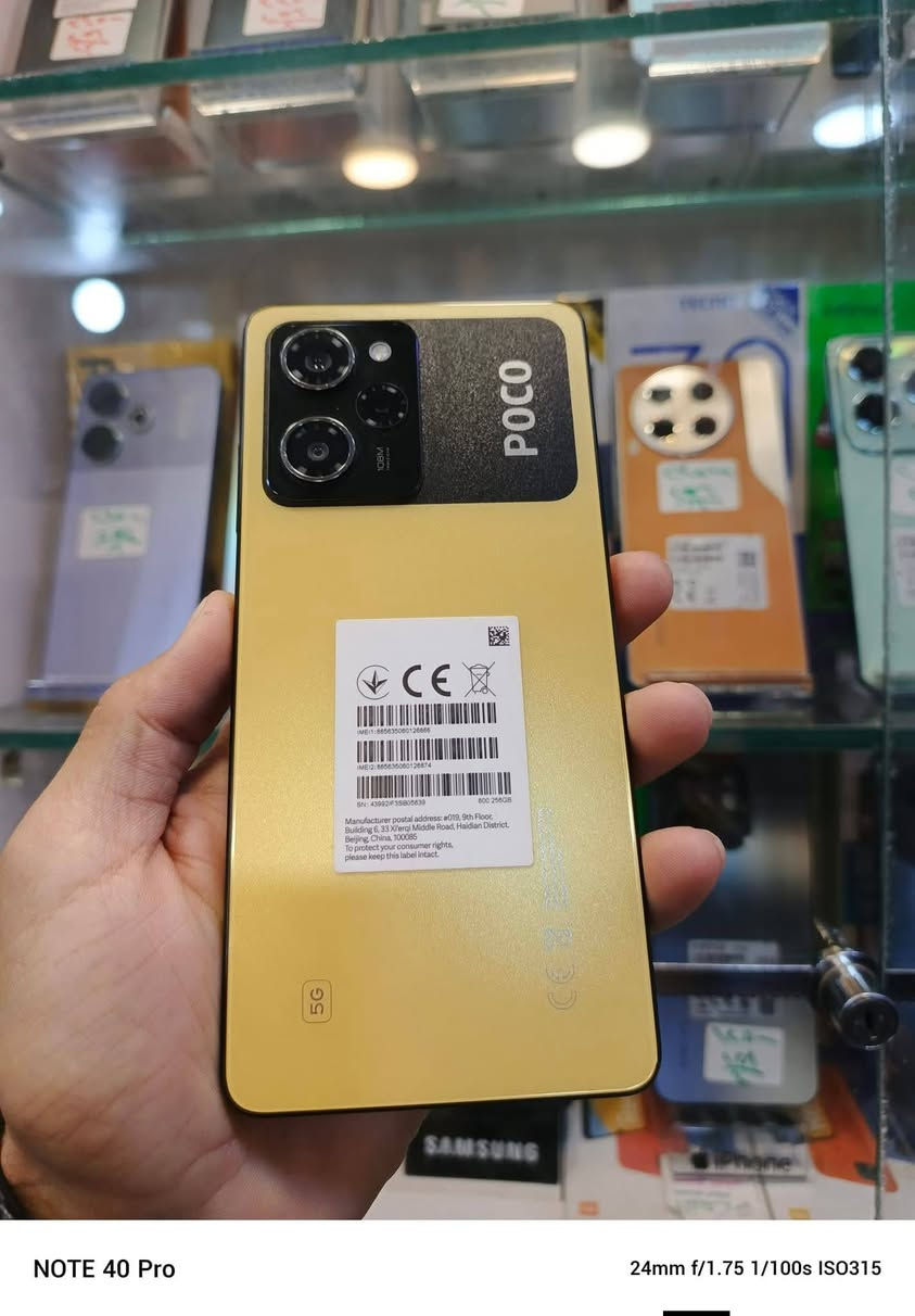 Poco X5 Pro 5G .( 🔥 بوكو اكس 5 برو 🔥 )
المواصفات 👇. 

1- شاشة امولد 120 هرتز
2- شحن تايبسي 67 واط ~ يشحن الجهاز بنص ساعة كامل 🔥
3- بطارية 5000 ملي امبير 
4- ذاكرة 256 - رام 8+ عشوائيه 12 🔥
6- كاميرا 108 ميكا بكسل ~ يدعم 4K 🔥
7- ريموت سبالت او تلفزيون او اي جهاز ذكي 🔥
8- ببجي 90 فريم + HDR ~ سلاسة 120
9-معالج snapdragon 778G 5G معالج كلش قوي بالالعاب🔥 
10- دبل شريحة + يدعم 5G ~ شريحتين + يدعم الجيل الخامس


**إذا كنت صاحب هذا الإعلان وتريد حذفه لأي سبب، رجاءا أرسل رسالة إلى الدعم الفني**