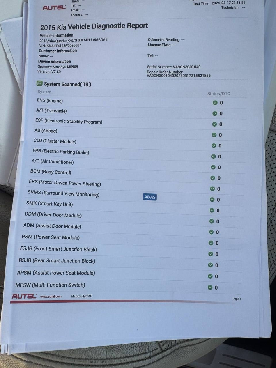 كيا كوريس 2015 خليجي 
مكينه 6v

ماشية 211 الف كيلومتر 

بدون صبغ بيها تعديل فقط كما موضح بالسونار

السعر 180

للاتصال

***********

***********
