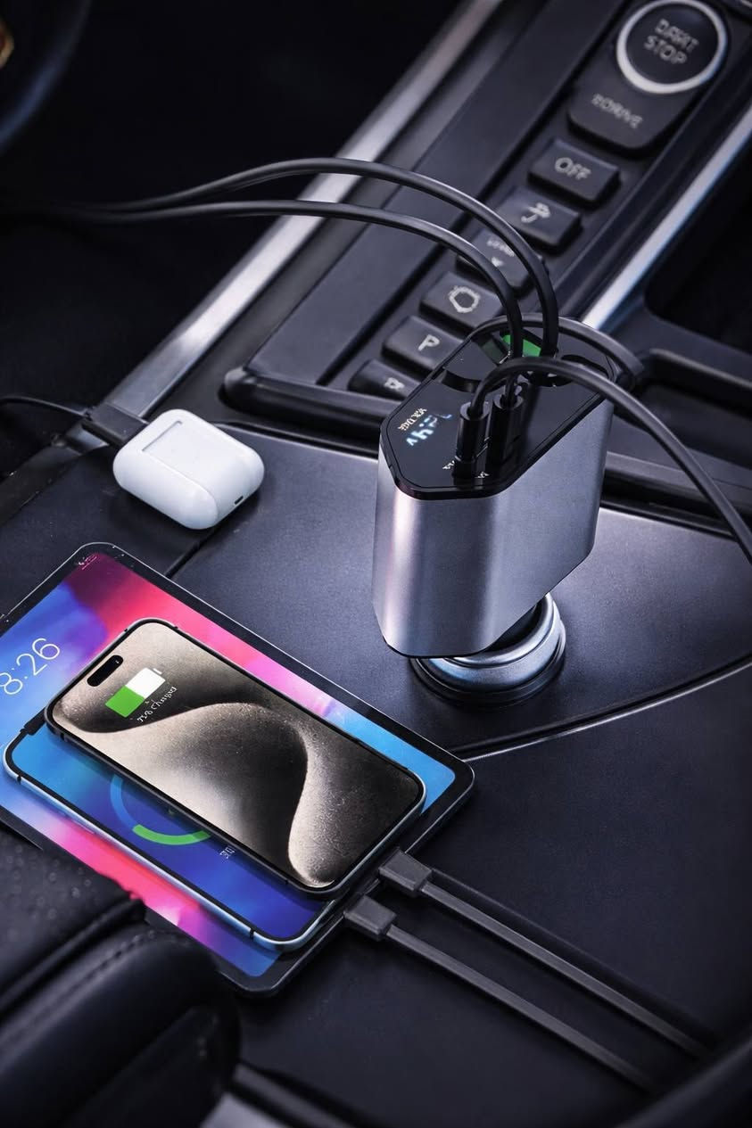 🚗 شاحن الـ 4 في 1 العملاق صار يمك ⚡
تعبت من الكيبلات المخربطة بالسيارة؟ وتريد شاحن يشحن موبايلك وموبايل العائلة بوقت واحد وبسرعة خيالية؟ 🤩
جبنالكم "شاحن الجداحة الذكي" بقدرة 120 واط - الحل الأمثل لكل سيارة!
🔥 ليش هذا الشاحن لازم يكون بسيارتك؟
 * ✅ تصميم 4 في 1: يشحن 4 أجهزة سوية بدون ما تأثر سرعة الشحن.
 * ✅ وايرات سحب (Retractable): الكيبلات تنسحب وتتجمع بضغطة وحدة، يعني سيارتك تبقى نظيفة ومرتبة وماكو وايرات مبعثرة.
 * ✅ شحن خارق 120W: يدعم الشحن السريع جداً (Super Fast Charging) للـ Type-C و iPhone.
 * ✅ رأس دوار 180 درجة: يتحرك وياك بكل الاتجاهات حتى يناسب مكان الجداحة بسيارتك مهما كان نوعها.
 * ✅ أمان عالي: يحمي موبايلك من التيار الزائد والحرارة، اشحن وأنت مطمئن.
📋 المواصفات الفنية:
 * 📏 طول الكيبل: 80 سم (يوصل للكاعدين ورا براحتهم!).
 * 🔌 المنافذ: منفذ USB + منفذ Type-C + كيبلين مدمجة (iPhone و Type-C).
 * ⚡ القدرة: يصل إلى 120 واط لشحن اللابتوب والموبايلات الحديثة.
 * 🛠 المادة: مصنع من مواد مقاومة للصدمات والحرارة (ABS+PC).
💰 العرض الأقوى:
💸 السعر: 30 ألف دينار فقط!
🚚 التوصيل: مجااااني لجميع محافظات العراق (من زاخو للفاو).
⚠️ ملاحظة: الكمية محدودة جداً.. لا تفوت الفرصة!
📥 للحجز والاستفسار: ارسل لنا رسالة على الخاص أو اترك تعليقاً وسيتم التواصل معك.


**إذا كنت صاحب هذا الإعلان وتريد حذفه لأي سبب، رجاءا أرسل رسالة إلى الدعم الفني**