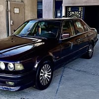 بي ام ٧٣٥مديل 1993 لون كرزي داخل ملكي كير مكينه مكفولات كفاله عامه دبل...