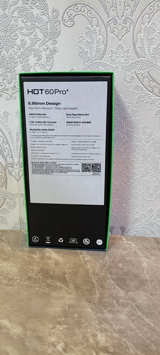 📱 للبيع Infinix HOT 60 Pro+
الجهاز نضيف كلش، استخدام خفيف تقريبًا 15 يوم بس
سبب البيع: ما متعود على أجهزة الأندرويد
🔥 المواصفات:
✅ رام 16GB (8GB أصلي + 8GB افتراضي)
✅ ذاكرة 256GB
✅ كاميرا Sony IMX882 تصوير واضح وحلو
✅ صوت قوي Sound by JBL
✅ تصميم أنيق ونحيف (5.95mm)
✅ بصمة إصبع سريعة
✅ أداء سلس بدون تعليق
📦 الجهاز ويا علبته وملحقاته كاملة
✨ الحالة: ممتازة / شبه جديد
💰 السعر: 210
📍 الموقع: تكريت – القادسية
📞 رقم التواصل: ***********
