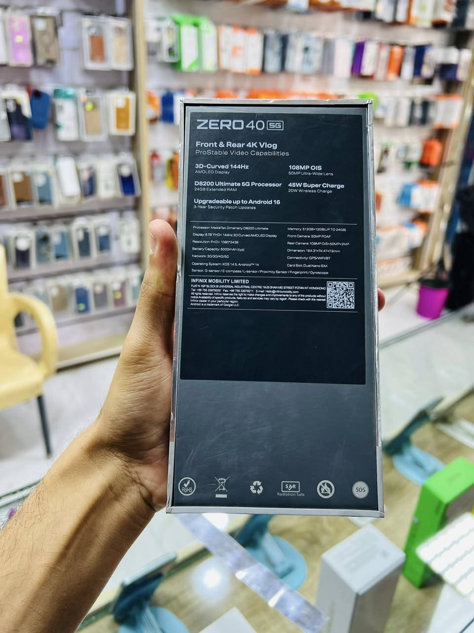 📱إنفينكس زيرو 40 فايف جي 📱 

• ذاكرة 512 و العشوائية 12 كيكا بايت
• معالج D8200 Ultimate 5G 
• بطارية 5000 ملي أمبير مع شحن سريع 45 واط
• دبل سيم ( خطين )
• يدعم الأندرويد 16 مع تحديث مستمر لثلاث سنوات و أكثر 
 
متوفر الآن في مركز الفجر للموبايل  📲 
جودة ، ضمان ، سعر مميز

للحجز و الإستفسار مراسلتنا عبر واتساب أو الإتصال على الرقم *********** 📞 

موقعنا : قضاء الفجر - شارع 30 - مجاور فلافل حمادي - مقابل مقهى سيد شمخي 📍
