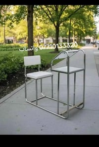 كرسي صلاة • طاولة مدمجة • هيكل معدني