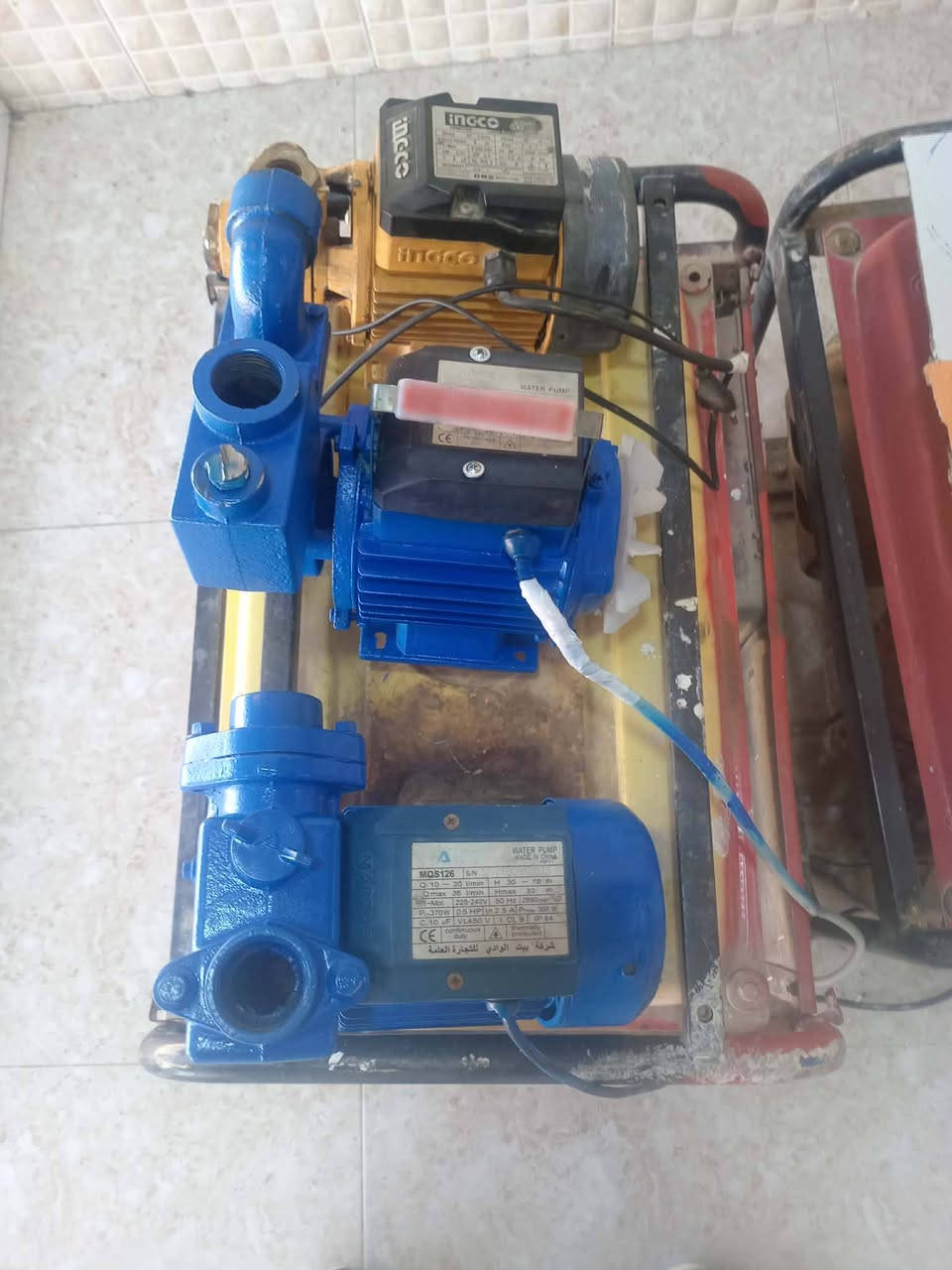 ماطورات ماء لل بيع عنوان 7نيسان سعر واحد 20الف رقم ***********
