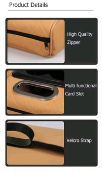 🚗✨ خلي رحلتك مرتبة ومريحة!  وسادة مسند ذراع للسيارة مع حامل أكواب ومنا...