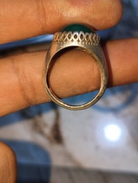 عقيق أخضر • فضة • قياس ٢٢/٢٣