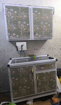 كاونتر مع سنك تك جنح استخدام قليل اخو الجديد  السعر 125 وبي مجال  العن...