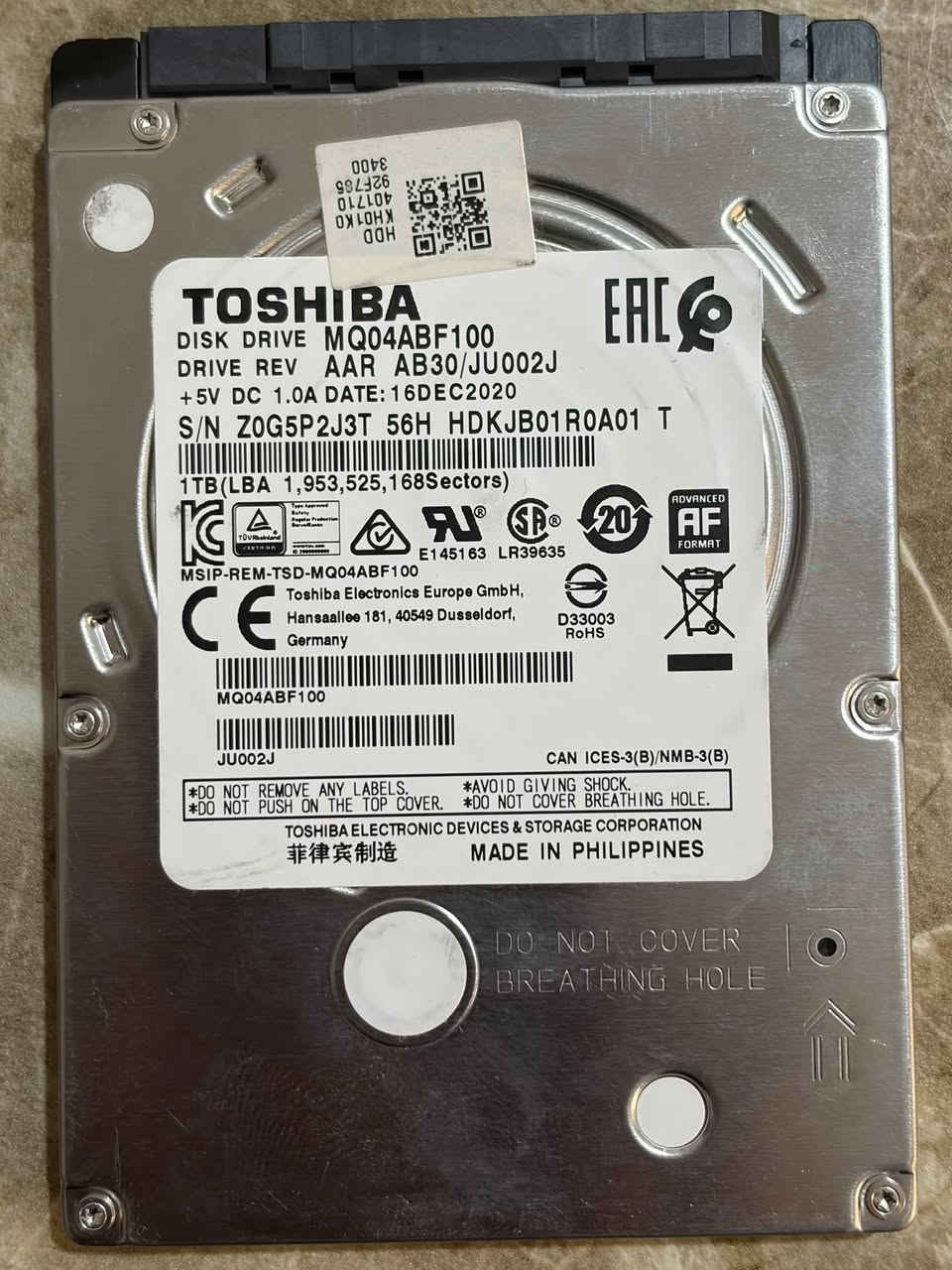 للبيع هاردات HHD
WD Blue 1TB لابتوب
Seagate 1TB لابتوب
Seagate 500GB لابتوب
Toshiba 500GB لابتوب
WD Blue 250G  دسكتوب
السعر كلهن 100 الف 
استخدام شخصي مو مال امزون


**إذا كنت صاحب هذا الإعلان وتريد حذفه لأي سبب، رجاءا أرسل رسالة إلى الدعم الفني**