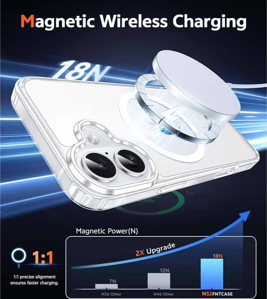 حافظة شفافة للايفون 17 iPhone 17 Clear Case FNT Case Magsafe
احسن حافظة شفافة مقاوة للأصفرار حالياً 
FNTCASE for iPhone 17 Case Clear

Magnetic Phone Cases with Screen Protector Drop Proof Compatible with Magsafe Slim Anti Yellowing Rugged Shockproof Protective Transparent Cell Cover (A- Clear)
توصيل لكل أنحاء العراق 
للطلب خاص او واتساب 
***********
السعر 28 ألف دينار شامل التوصيل
