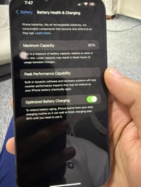 آيفون ١٣ برو ماكس • ضرر بالضهر • بطارية ٨٠