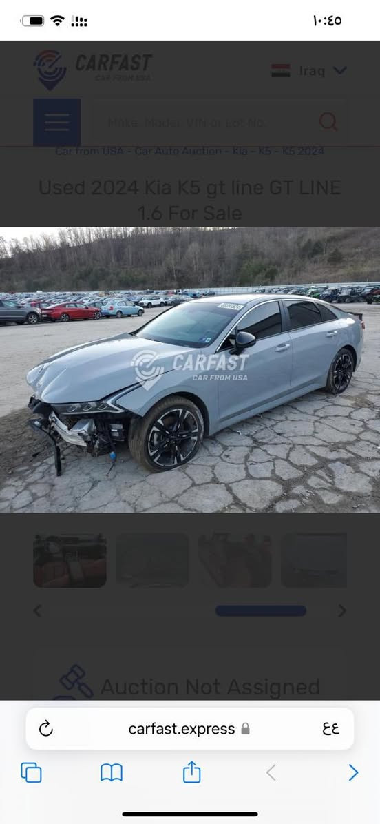 السلام عليكم k 5 للبيع موديل 2024 محرك 1600 t سياره حادثه هاذ مرقمه بغداد سياره جيتي لاين ماشيه ٨٢ الف كلش نضيفه مال بيت اتصال *********** بغداد
