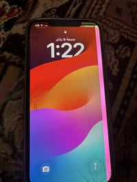 ١٢ برو ماكس ذاكرة ٢٥٦ الجهاز مكفول بس بي فطر بالشاشه هذا الخط شغال الل...