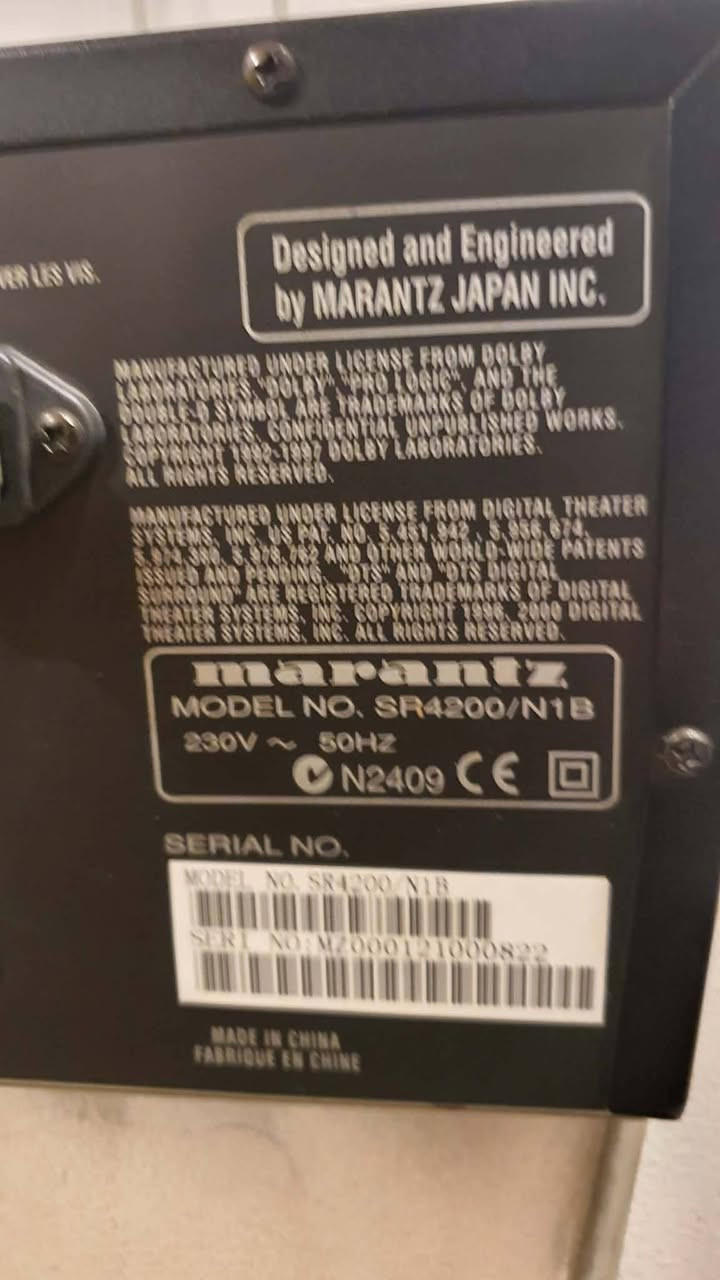 Marantz SR4200
نقص كارتون فقط
مكاني دهوك
الحجز خاص
***********
