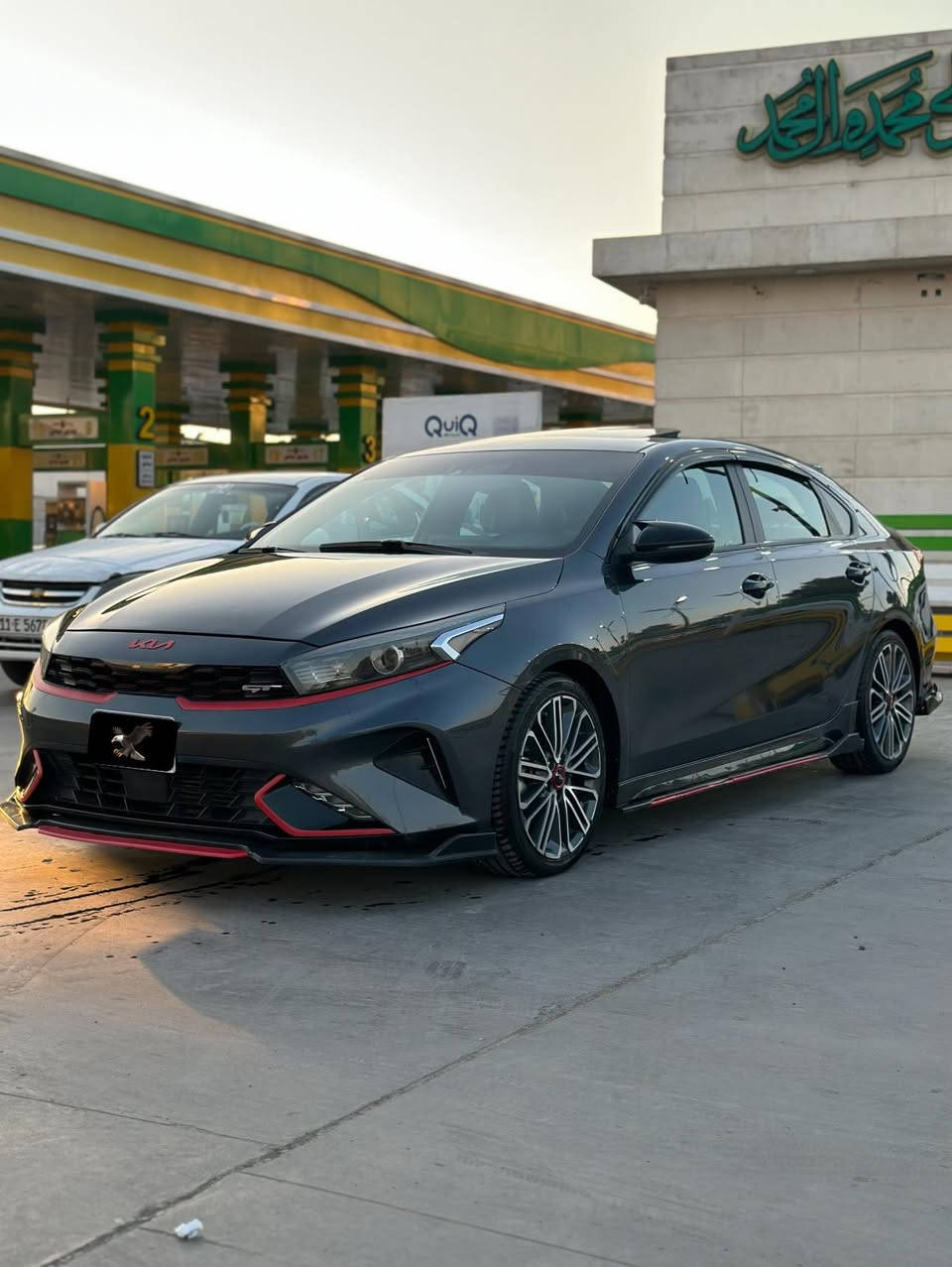 كيا Forte GT2 2023 – فورتي GT2
الموديل: 2023
المشي: حوالي 30 إلف 
المحرك: 1.6 تيربو بقوة 201 حصان
القير: DCT دبل كلج 7 نمر (القير المرغوب والأقوى)
الرقم: بغداد
التحويل: ثاني يوم
الحالة:
حادث جاملغ أيمن مع ربع البنيد تقريبًا وربع الدعامية
بدون شاصي (هلال)
المواصفات (GT أعلى فئة فول 1/1):
فتحة سقف سلايد
بصمة وتشغيل عن بعد
شاحن لاسلكي
جنطة كهرباء
مرايات كهرباء مع إشارات
شفتات ستيرن
رادار أمامي
رادار جانبي
رادار تحديد المسار
أوتو هولد
إيقاف ذاتي
مثبت سرعة
مانع انزلاق
شاشة كبيرة 9 إنج
مقاعد جلد
تدفئة وتبريد مقاعد
هاند بريك كهرباء
تبريد بيانو
مناخ منفصل
نظام صوت Harman Kardon
إضاءة داخلية بالأبواب والدشبول بعلامة GT وألوان متعددة
عادم (كزوز) بلادي رياضي
ملاحظات إضافية:
بنزين كله محسن
دهن كامل Adinol
تايرات جديدة
السيارة مبولشة
مواصفات GT كثيرة ومعروفة

رقم الهاتف: ***********
