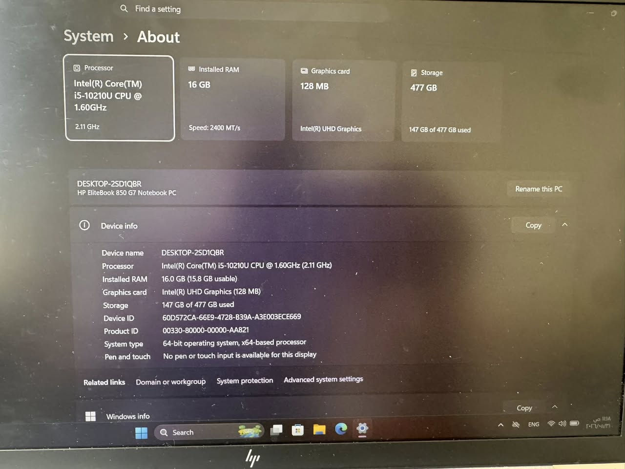 لابتوب hp ايليت بوك 
معالج كور i5 
جيل 10 
هارد 512 ssd 
رام 16 
جهاز نضيف كلش 
سعرا 450 الف


**إذا كنت صاحب هذا الإعلان وتريد حذفه لأي سبب، رجاءا أرسل رسالة إلى الدعم الفني**