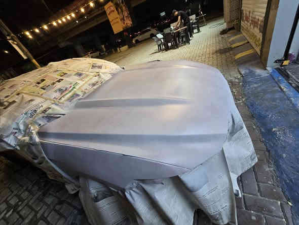 تم بحمد الله اكمال العمل على السيارة نوع  Ford Mustang صبغ بجم كامل
للأستفسار عبدالله سليم الصباغ 
***********  
العنوان الوزيرية نزلة وزارة المالية
