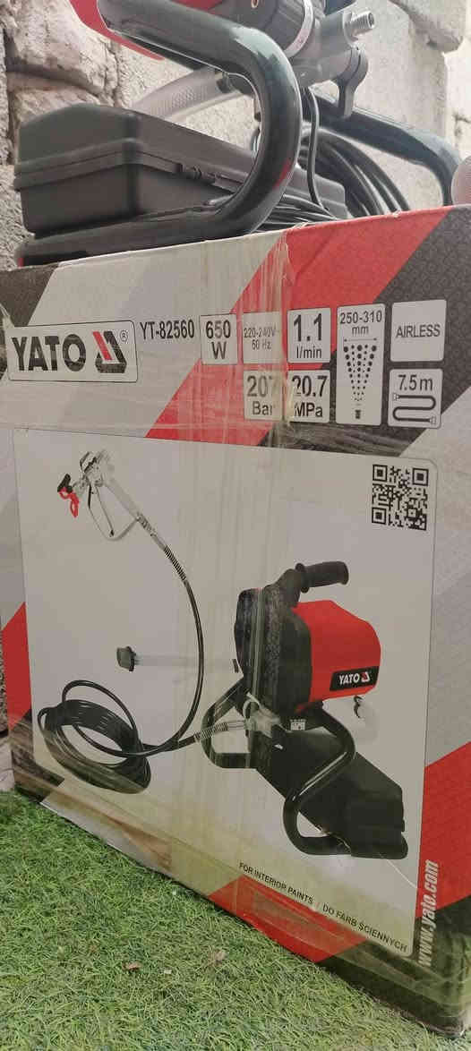 🚀 وصلتنا أجهزة صبغ  باله استرالي جديد

#ماركة ياتو حجم 650 واط باله جديد يرش بدقيقه 1 لتر 

 
يشتغل بويه و بنتلايت و بلاستيك و عوازل اسطح 

للحجز والاستفسار
***********
متوفر توصيل 6 الف الئ جميع  المحافظات
🔸 ضمان فقط فحص عن الاستلام
