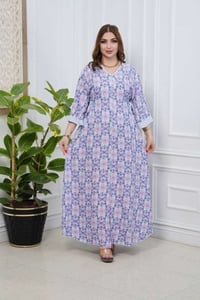 دشداشة نسائي • كشمير مشجر • مقاسات 2XL-5XL