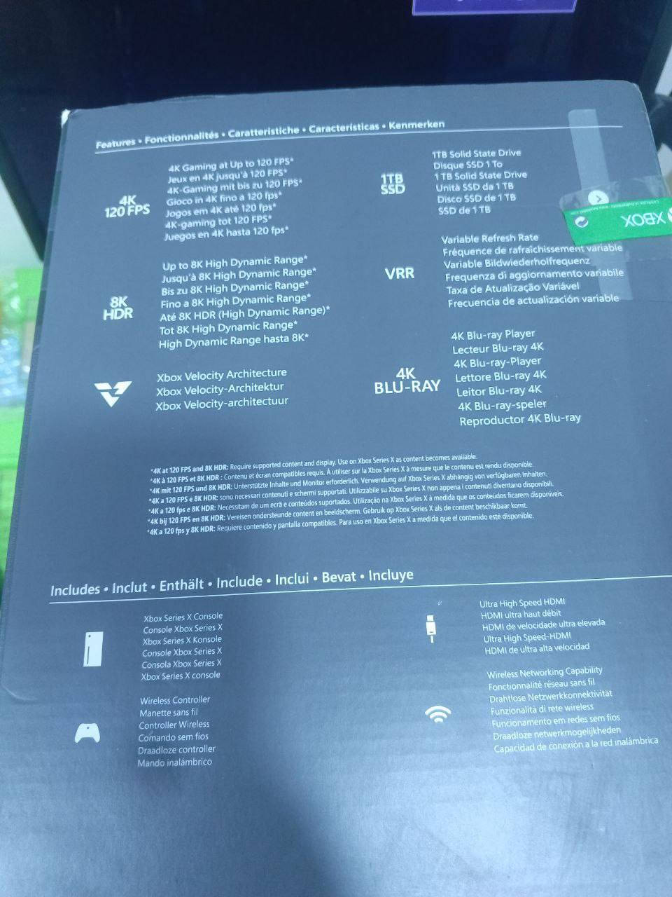 اسم المنتج : اكس بوكس سريس اكس
الحاله : لا مفتوح ولا مصلح 
حجم الهارد :  تيرا (1000) كيكا
النظافه : نفس صور
الملحقات : كامل ملحقات و جويستك  مع كيبلاته 
ويا اشتراك كيم باس شهر ونص و قرص فيفا
السعر : 700 الف وبي مجال 
عندي توصيل

*********** واتس اب
