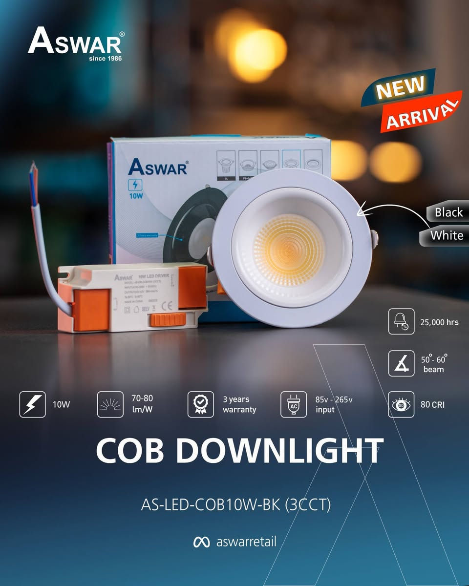 رمضان كريم ❤️
إنارة بشكل جديد ومميز وبجودة جدًا عالية ✨
وفرنالكم إنارة COB Downlight بقدرات مختلفة تبدأ من 10W, 20W, 30W، الّي تتميز بـ:

🔹يعمل بنظام 3cct متغير اللون عن طريق المحولة
ابيض، شمسي، اوف وايت.
🔹البدن مصنوع من مادة الألمنيوم الّي تتميز بقابلية تشتيت عالية للحرارة.
🔹زاوية الإنتشار 50-60 درجة.
🔹ضمان لمدة 3 سنوات إستبدال من تاريخ الشراء.
🔹يتميز بمعامل تجسيد لوني 80CRI.
🔹يعمل بفولتية تبدأ من 85 فولت ولغاية 265 فولت لتناسب جميع التغيرات في الفولتية.
🔹متوفر باللون الأسود ⚫️، الأبيض ⚪️.

احجز الآن وأحصل على إنارة مذهلة.

مع وجود أسعار خاصة للموزعين وأصحاب المحلات التجارية.


**إذا كنت صاحب هذا الإعلان وتريد حذفه لأي سبب، رجاءا أرسل رسالة إلى الدعم الفني**