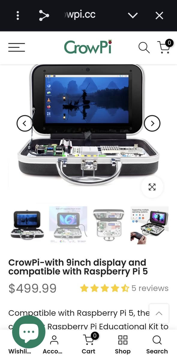 CrowPi Kit مع Raspberry Pi 5 (8GB)
للبيع منصة تعليمية متكاملة للبرمجة والإلكترونيات والذكاء الاصطناعي، تحتوي على شاشة مدمجة وحساسات ومشاريع جاهزة للتعلم والتطوير.
السعر: 275 ألف دينار وبيها مجال
الموقع: بغداد
للمهتم خاص أو واتساب ***********
