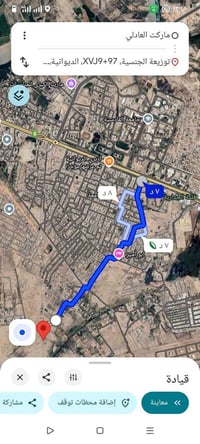 للبيع قطعه توزيعة الجنسية خلف حي الجامعه مساحة 200متر 07833006566