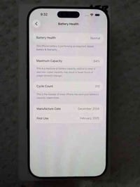 ١٦ برو ماكس ١ تيرا   لون اسود مات  بطارية ٩٤ ٪؜  وكالة  بعده الضمان AB...