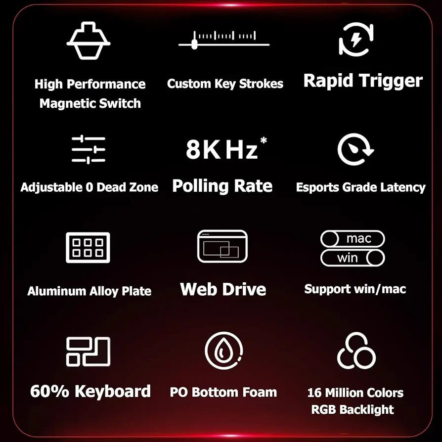 MADLIONS MAD 68 HE

- RGB 65% Wired Magnetic Switch Gaming Keyboard with Adjustable Actuation

-8000 Hz Polling Rate

-Rapid Trigger Mode

-Hall Effect Switches

توصيل مجاني لكل العراق 🚕


**إذا كنت صاحب هذا الإعلان وتريد حذفه لأي سبب، رجاءا أرسل رسالة إلى الدعم الفني**