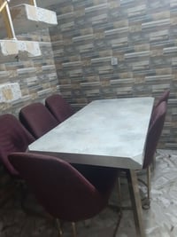 ميز طعام • مرمر • ٦ اشخاص