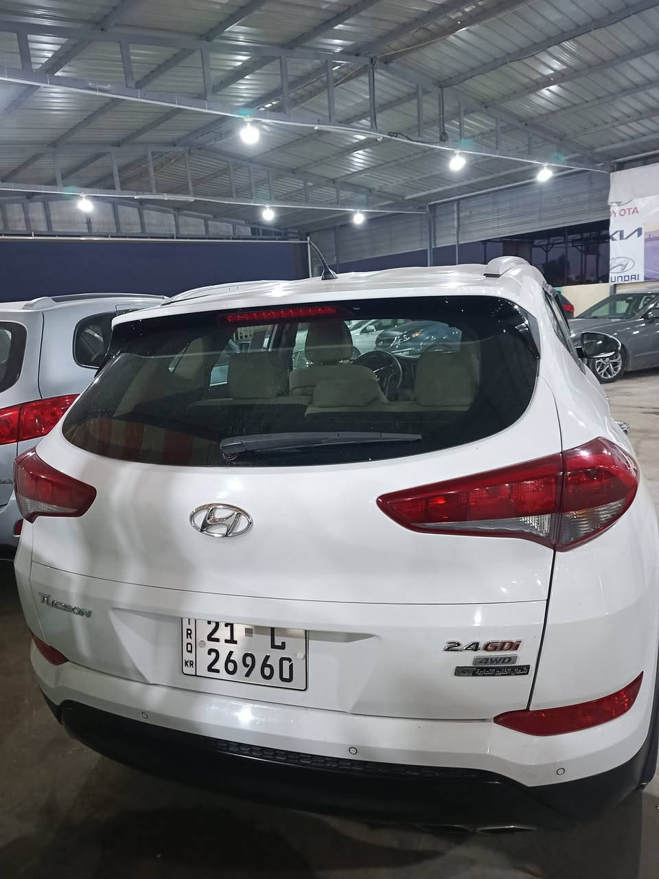 سلام عليكم توسان موديل 2018امريكي بيه بس بنيد السيارة جاهزه رقم سليمانيه محرك جيدي اي السعر 160وبيه مجال العنوان ديالى بعقوبه تقاطع الغدس ***********
