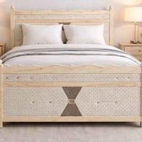 سرير نفرين • خشب نجارة عراقي • توصيل البصرة