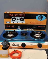 طباخ غاز ثلاث عيون مع منظم غاز وصوندة قياس الطباخ : 71 × 37 سم  متوفر ...