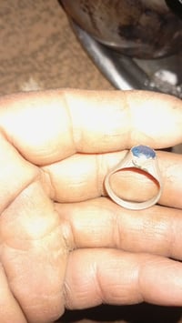 خاتم فضة • ياقوت أزرق