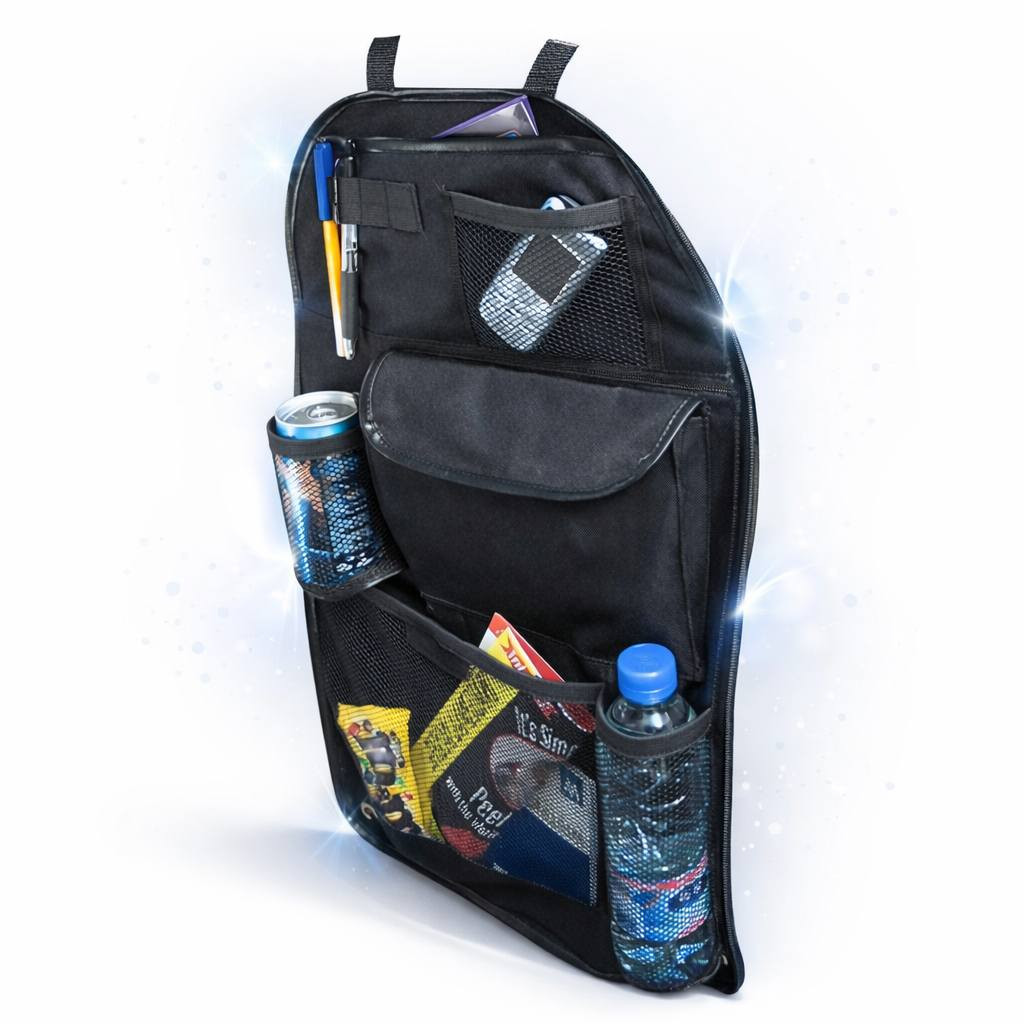 منظم ظهر مقعد السيارة متعدد الجيوب  موديل Z-2738 بسعر10الاف
منظم عملي يُثبّت على ظهر مقعد السيارة لتوفير مساحة تخزين مرتبة وسهلة الوصول للأغراض اليومية داخل السيارة.

 • تصميم يُعلّق على ظهر المقعد الخلفي لزيادة مساحة التخزين داخل السيارة
 
• أحزمة تثبيت قابلة للتعديل مع نظام Hook & Loop لتناسب أغلب المقاعد
 
• حامل أقلام مدمج بسعة 4 أقلام
 
• جيب علوي شبكي مناسب للأجهزة الصغيرة مثل الهاتف أو الآلة الحاسبة
 
• حامل مشروبات قابل للتوسيع لتثبيت أحجام مختلفة من الأكواب والقناني
 
• جيوب سفلية شبكية مزدوجة لحمل الكتب، المجلات، الخرائط أو أغراض متنوعة

 • المقاس: 39 سم × 60 سم
• التصميم: متعدد الجيوب – قابل للطي لتوفير المساحة
• آلية التثبيت: أحزمة مقعد قابلة للتعديل + أربطة تثبيت سفلية


**إذا كنت صاحب هذا الإعلان وتريد حذفه لأي سبب، رجاءا أرسل رسالة إلى الدعم الفني**